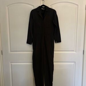Black Long-Sleeve Utility Fieldsuit Jumpsuit